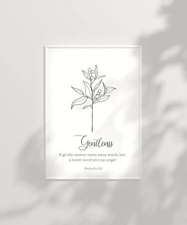 Çerçevesiz Poster Gentleness Temalı Minimalist