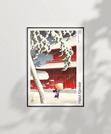 Çerçevesiz Poster Hasui Kawase Shiba Zojoji Tapınağı