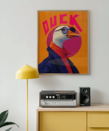 Çerçevesiz Poster Şık Ördek