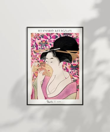 Çerçevesiz Poster Utamaro Kitagawa Kushi