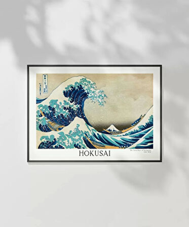 Çerçevesiz Poster Hokusai Kanagawa Açıklarında Büyük Dalga