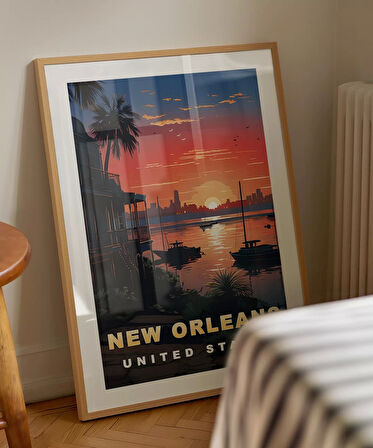 Çerçevesiz Poster New Orleans'ın Tarihi Evleri