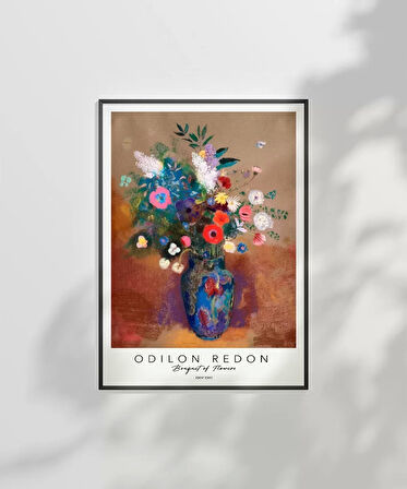 Çerçevesiz Poster Odilon Redon Çiçek Buketi