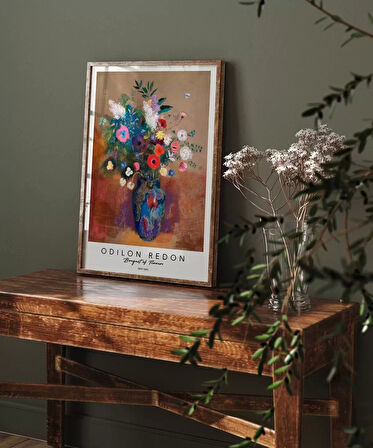 Çerçevesiz Poster Odilon Redon Çiçek Buketi