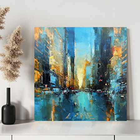 Şehir Yansımaları Kanvas Tablo