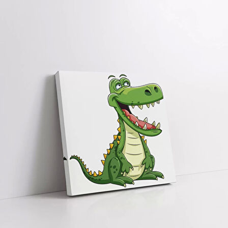 Neşeli Dinozor Kanvas Tablo