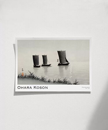 Çerçevesiz Poster Ohara Koson Balıkçı Teknesi