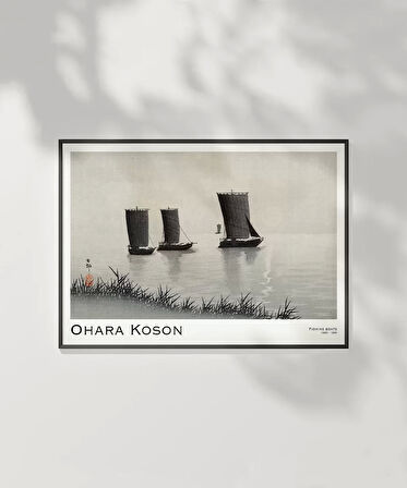 Çerçevesiz Poster Ohara Koson Balıkçı Teknesi