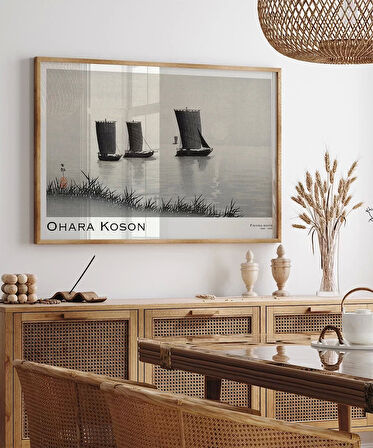 Çerçevesiz Poster Ohara Koson Balıkçı Teknesi