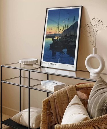 Çerçevesiz Poster Hiroshi Yoshida Beppu'da Sabah