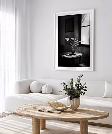 Çerçevesiz Poster Gölge ve Çiçek