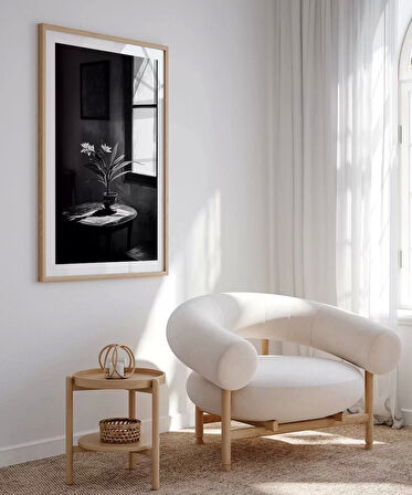 Çerçevesiz Poster Gölge ve Çiçek