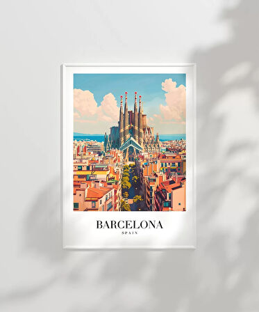 Çerçevesiz Poster Barcelona Mimari