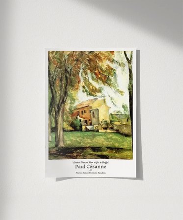 Çerçevesiz Poster Paul Cézanne Jas de Bouffan'da Kestane Ağaçları ve Çiftlik 2