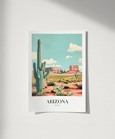Çerçevesiz Poster Arizona Çölün Simgesi