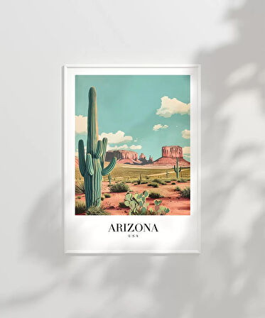 Çerçevesiz Poster Arizona Çölün Simgesi