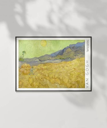 Çerçevesiz Poster Vincent Van Gogh Buğday Tarlası Ve Orakçı