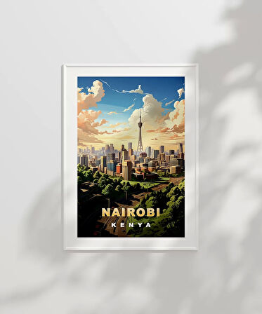 Çerçevesiz Poster Nairobi Şehir Manzarası