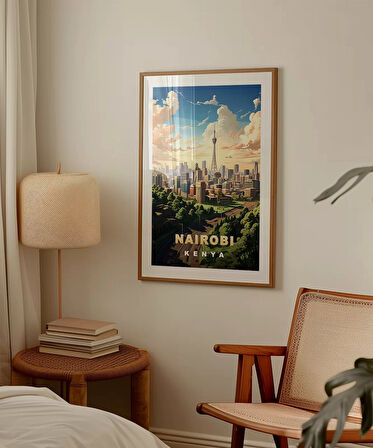 Çerçevesiz Poster Nairobi Şehir Manzarası