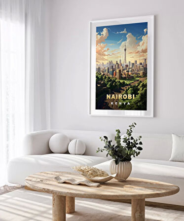 Çerçevesiz Poster Nairobi Şehir Manzarası