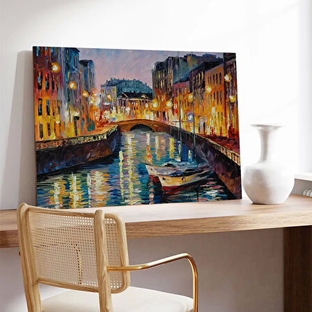 Venedik'in Sularında Kanvas Tablo