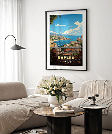 Çerçevesiz Poster Napoli'nin Tarihi Sokakları