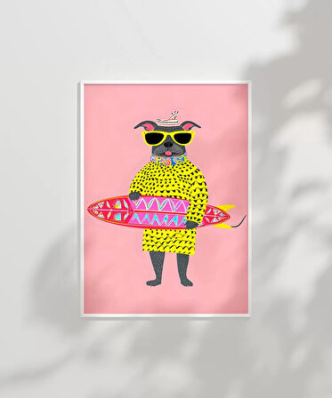 Çerçevesiz Poster Eğlenceli Dalga Avcısı