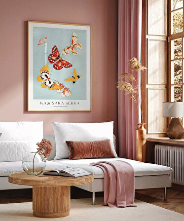 Çerçevesiz Poster Kamisaka Sekka Japon Kelebekler
