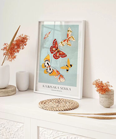 Çerçevesiz Poster Kamisaka Sekka Japon Kelebekler