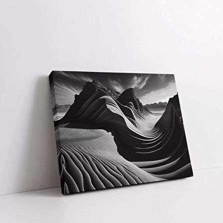 Kumul ve Dalgalar Kanvas Tablo