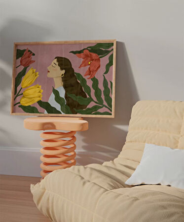 Çerçevesiz Poster Floral Melodi
