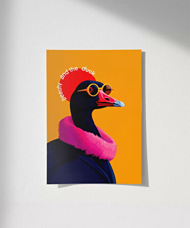 Çerçevesiz Poster Beauty and the Duck Tasarım