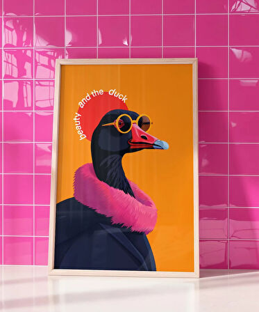 Çerçevesiz Poster Beauty and the Duck Tasarım