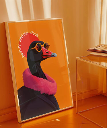 Çerçevesiz Poster Beauty and the Duck Tasarım