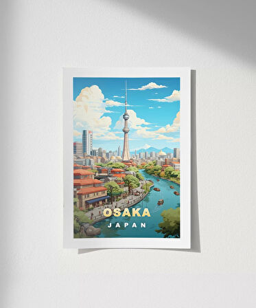 Çerçevesiz Poster Osaka'nın İkonik Kulesi