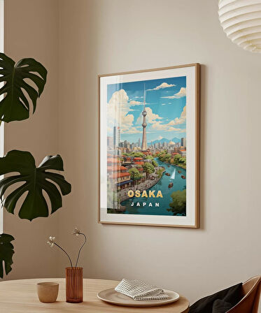 Çerçevesiz Poster Osaka'nın İkonik Kulesi