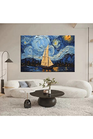 Geceye Yelken Açan Kanvas Tablo