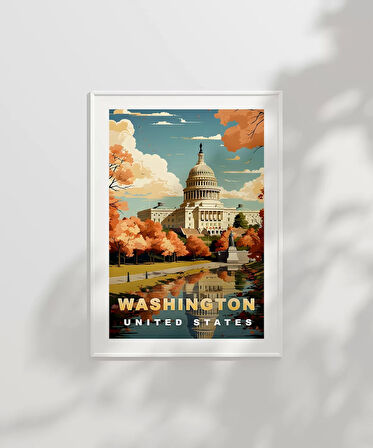 Çerçevesiz Poster Washington D.C. Capitol Sanatsal