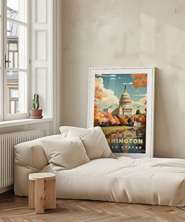 Çerçevesiz Poster Washington D.C. Capitol Sanatsal