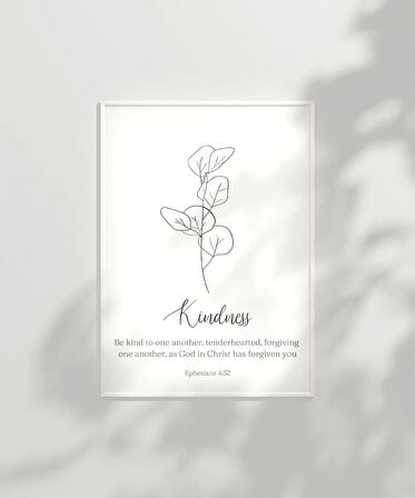 Çerçevesiz Poster Kindness Temalı Minimalist
