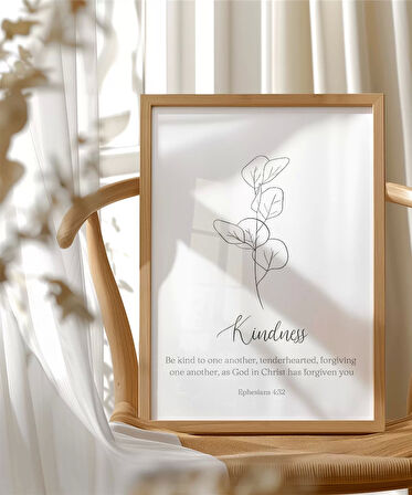 Çerçevesiz Poster Kindness Temalı Minimalist