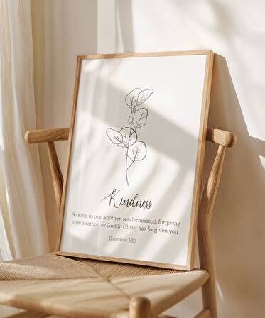 Çerçevesiz Poster Kindness Temalı Minimalist