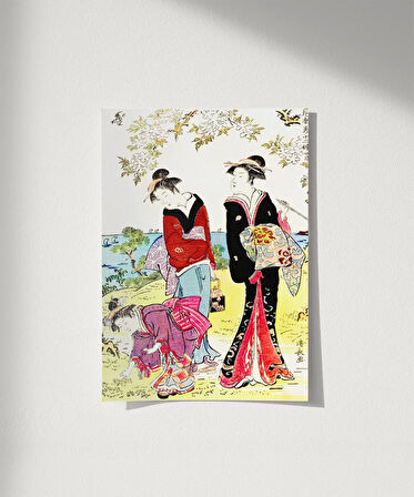 Çerçevesiz Poster Hanami Yürüyüşü