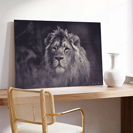 Aslan Portresi Kanvas Tablo