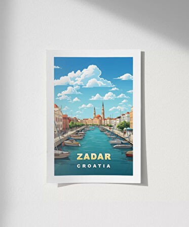 Çerçevesiz Poster Zadar Hırvatistan Kıyı Manzarası