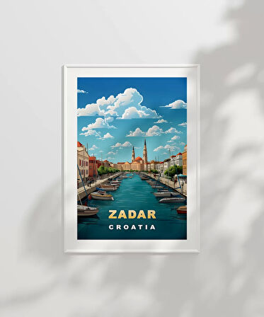 Çerçevesiz Poster Zadar Hırvatistan Kıyı Manzarası