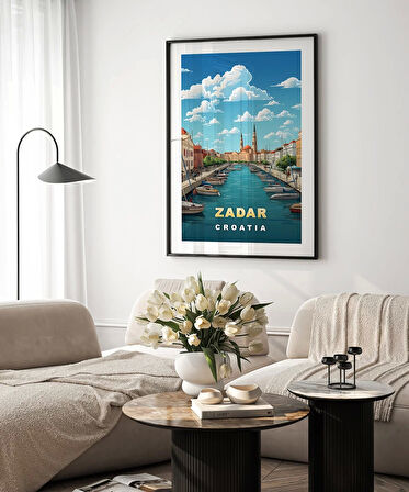 Çerçevesiz Poster Zadar Hırvatistan Kıyı Manzarası