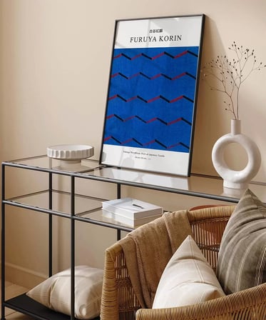 Çerçevesiz Poster Fruya Korin-Vintage Japon Deseni Baskı No 2