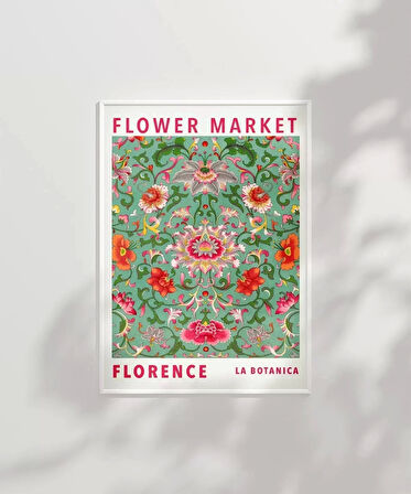 Çerçevesiz Poster Flower Market Florence