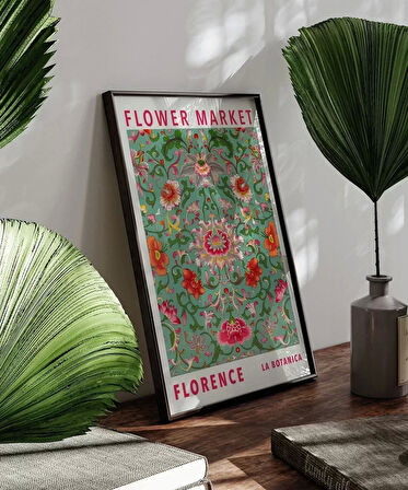 Çerçevesiz Poster Flower Market Florence